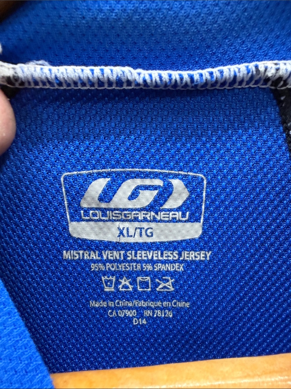 LG Blue White Black Cycling Vest - Picture 2 of 2